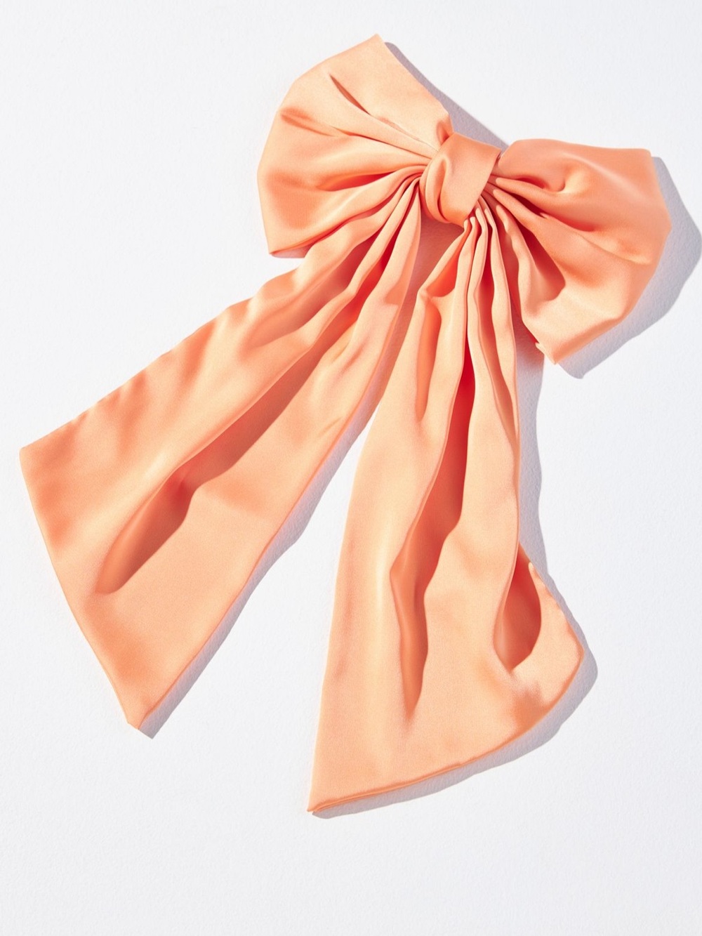 Anthropologie Terracotta Satin Bow Barrette